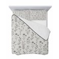 thumbnail image 7 of Quilts Twin-XL Size Bedding Set, Gray Flowers Lightweight Quilted Comforter, Spring Summer Farmhouse Botanical Soft Reversible Bedspread Coverlet with Pillow Covers for All Season, 68" x 98", 7 of 7