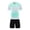 White, variant on Qingpeng Kids Sports Training Short Sleeve V Neck Printed Top Elastic Waist Shorts Soccer Football Uniform Matching Outfit Set for Kids
