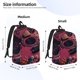 thumbnail image 2 of Disketp Romantic Heart Guitar print Canvas Backpack Lightweight Travel Daypack Student Rucksack Laptop Backpack-Small, 2 of 5