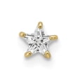 thumbnail image 1 of 14k Yellow Gold 18 Gauge Cubic Zirconia Cz Star Labret/face Jewelry Body Labret, 1 of 7