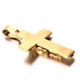 thumbnail image 5 of Religious Jesus Cross Pendant Men 14K Yellow Gold Christ Crucifix Necklaces Male Christian Jewelry, 5 of 7