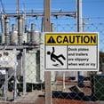 thumbnail image 7 of Weatherproof ANSI Shipping Receiving Sign (Dock plates and trailers are slippery when wet or icy) 8 in" x 12 in" UV Resistant Indoor Outdoor Workplace Insdustrial Caution Danger Warning Sign, 7 of 7