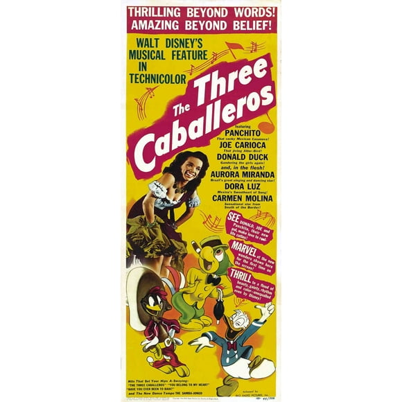 Three Caballeros, The Movie Poster (14 x 36)