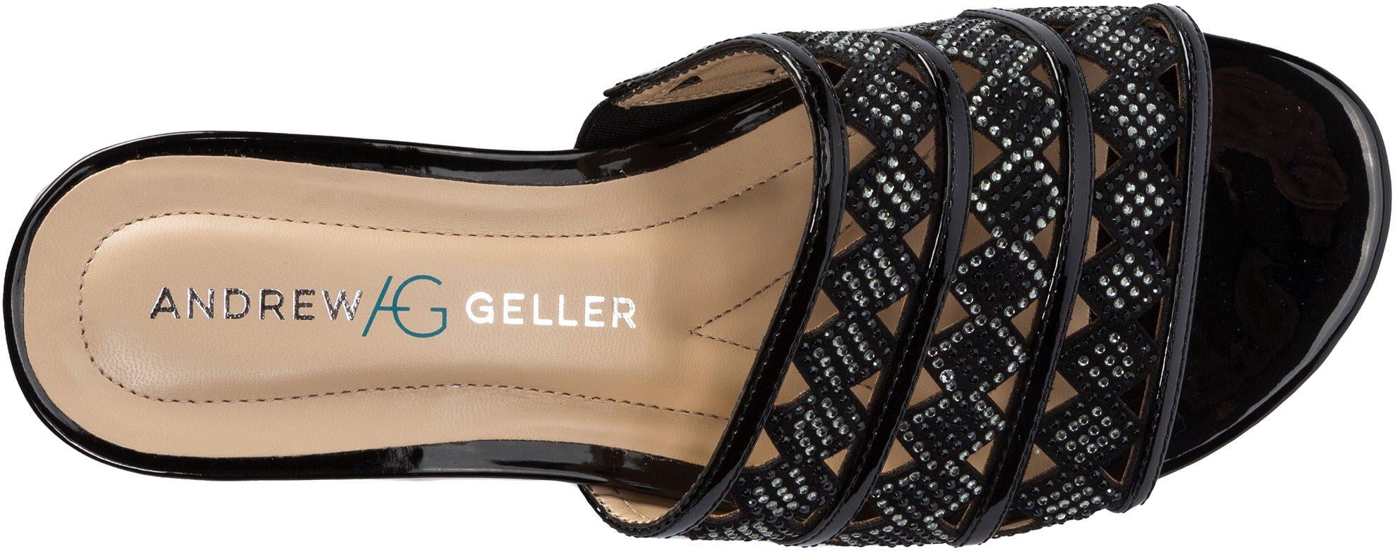 Andrew Geller Womens Idonna Sandals 7.5 Black