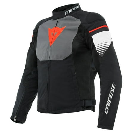 Dainese Air Fast Mens Textile Motorcycle Jacket Black/Gray/White 50 EUR