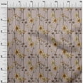 thumbnail image 3 of oneOone Tissu Polyester Spandex Brun Fauve Floral Rétro Matériel de Robe Tissu Imprimé Tissu au Mètre 56 Pouces de Large, 3 of 5