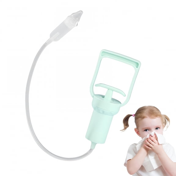 XIRQI Nasal Aspirator -Portable Hand-Powered Nose Sucker,6.89 Inch Strong Suction Mucus Remover,Manual Congestion Relief Pump,Babies,Adults,Travel
