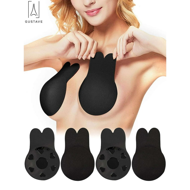 Rabbit Ear Breast Lift Up Bra Strapless Sticky Pad Reusable Cup A