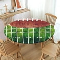 thumbnail image 2 of American Football Field Round Fitted Tablecloth with Elastic Edge,Water-Resistant Retro Green Sport Grass with Numbers Table Cover for 48-52" Found Tables Rugby Table Cloth for Dinner,Outdoor,Patio, 2 of 7