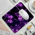 thumbnail image 2 of Square Mouse Pad Purple Glitter Butterfly, Personalized Premium-Textured Custom Mouse Mat, Washable Mousepad Non-Slip Rubber Base Computer Mouse Pads for Wireless Mouse, 2 of 7