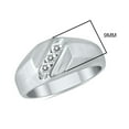 thumbnail image 3 of SZUL Women's SZUL 1/4 Carat TW Men's Three Stone Ring in 10K White Gold (J-K-L Color, I2-I3 Clarity), 3 of 5