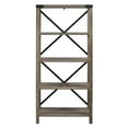 thumbnail image 4 of Walker Edison Rustic Industrial 4-Shelf Bookshelf, Gray Wash, 4 of 11