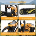 thumbnail image 4 of Ynce 63cc Gas Chainsaw, 20 Inch Professional Chainsaw with 2-Cycle Engine & Anti-Vibration System, Quick Start Technology for Tree Cutting, Firewood, Logging, 4 of 9