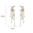 thumbnail image 5 of Long Tassel Rhinestone Earrings for Women Fashion Dainty Sparkly Fringe Lightweight Crystal Chandelier Drop Dangle Bridal Earrings Ear Studs Cubic Zirconia Crystal Statement Jewelry Gifts, 5 of 5