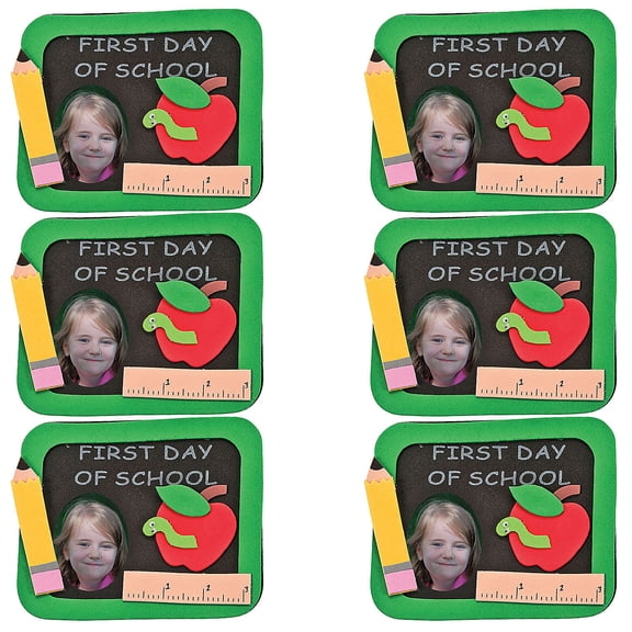 Fun Express Bulk First Day of School Picture Frame Magnet Craft Kit - Makes 48