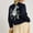 Navy Blue, variant on Women's Shawl Collar Cardigan Funny Lobster Graphic Long Sleeve V Neck Sweater Y2K Button Down Warm Jacket Coats