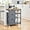 Dark Gray, variant on SgoodS Kitchen Island Cart on Wheels with Bamboo Countertop, Rolling Serving Utility Trolley Cart with 3 Drawers, 3 Removable Shelves & Lockable Casters, Storage Cabinet for Dining Room, Bar, White