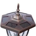 thumbnail image 6 of Mailbox/Post Light Combination Kit , Post with Mailbox, Fluted Base, Decorative Modern Mailbox with Post, Stratford Heavy Duty Cast Aluminum Mailboxes for Outside, Mailbox Post Large Mail Box, 6 of 12