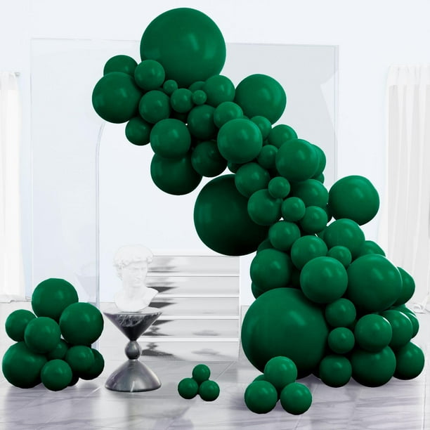 Balloon PartyWoo, color verde oscuro, 123 unidades, diferentes tamaños