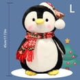 thumbnail image 4 of Christmas Penguin Plush with Hat and Scarf, Holiday Stuffed Animal Doll, Soft Winter Polar Pal Pillow, Festive Decor, Easter Basket Gift, Birthday Present, 4 of 8