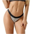 thumbnail image 2 of Swuxness Women's Thong Underwear, Panties for Women, Women's Solid Color Invisible Stretch Hip Hugging Briefs Panties for Women Gray, S, 2 of 4