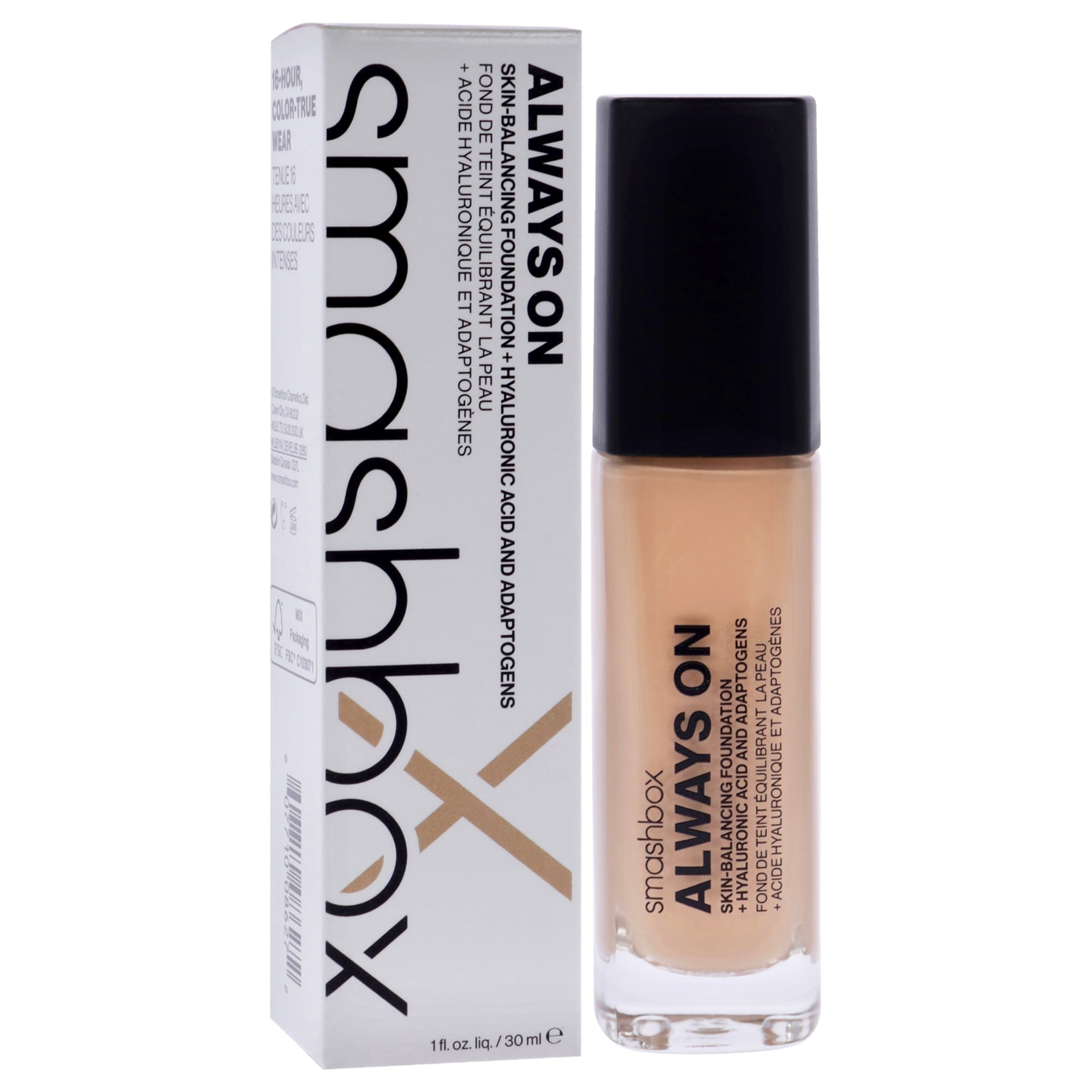 Smashbox Always On Skin-Balancing Foundation - L20N (level-two light with a neutral undertone)