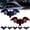 2PCS-D, variant on Solar Powered Bat Night Car Light Cool Glow Projection for Vehicles, Wireless RGB Bat Shape Cool Glow Projection with Smart Sensor, for Truck Car SUV