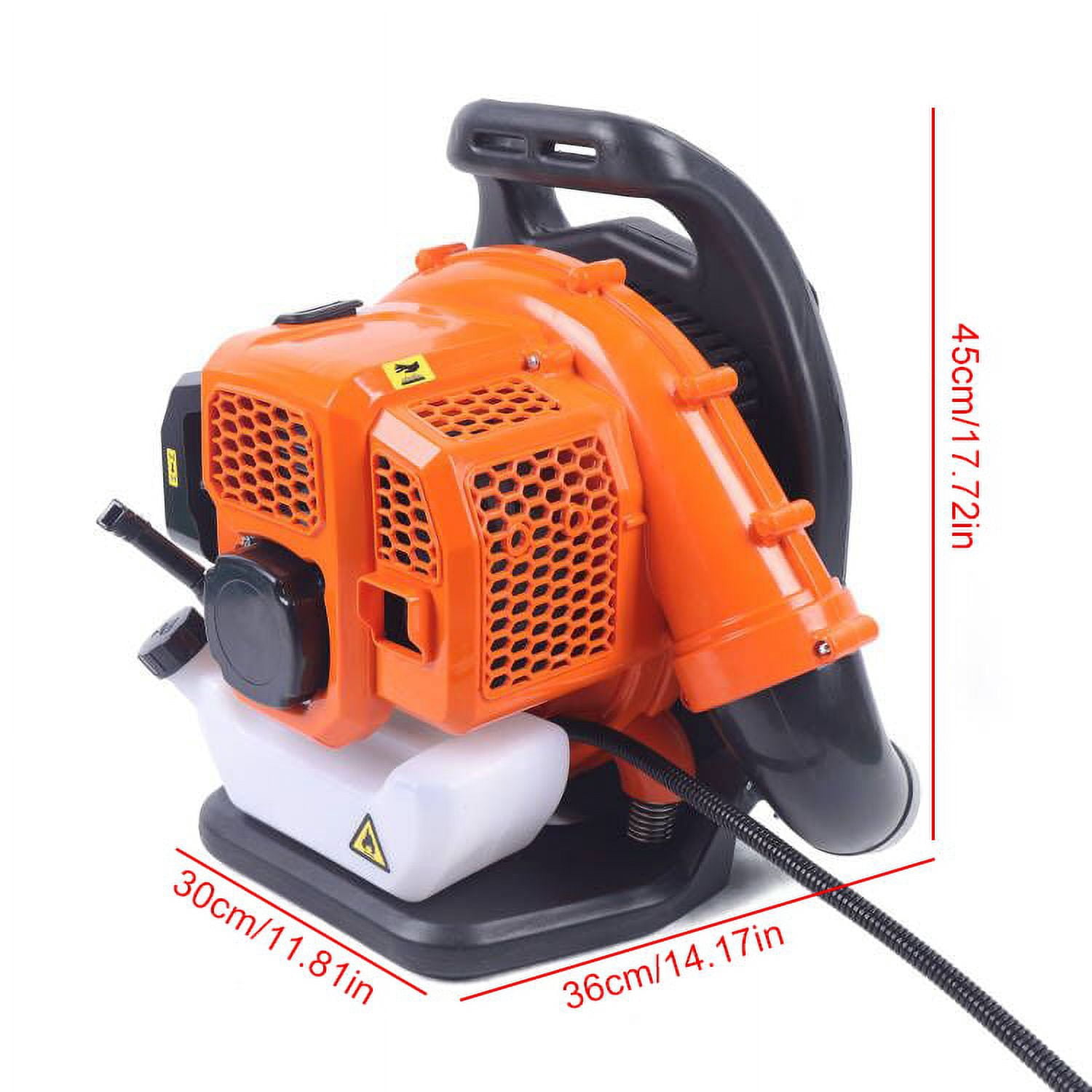 Gas Powered Backpack Leaf Blower, Air Volume Adjustable, Air Duct Removable, 2-Stroke Lawn Grass Blower for Garden