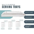 thumbnail image 3 of Serving Trays Set of 3 - Ottoman Wood Trays for Entertainment, Food and Décor - Rustic Farmhouse Distressed Wood Finish - Solid White, 3 of 5