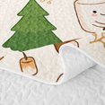 thumbnail image 5 of Manfei Cartoon Bear Fox Quilt Full 3-Piece,Happy Camping Full Bedspread Sets,Cream Green,1 Coverlet and 2 Pillowcases, 5 of 7