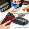 thumbnail image 4 of Compatible with Samsung Galaxy S25 Plus Case, with PU Leather Credit Card Holder Magnetic Back Stand Cell Accessories Flip Purse Slim Design Phone Cover for Galaxy S25 Plus Women Men, Brown, 4 of 9