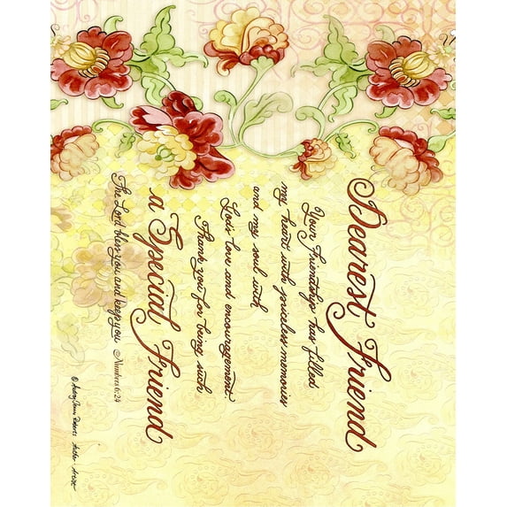Catholic print picture - DEAREST FRIEND - 8" x 10" ready to be framed