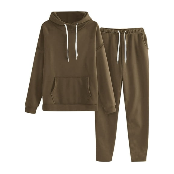 School Supplies Women's Sweatsuit Sets Fall Casual Long Sleeve Hoodie Sweatshirts and Jogger Sweatpants Casual Workout Tracksuits