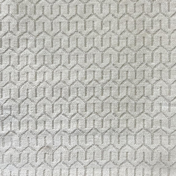 Decora Furnishings Luxurious and Premium Chenille-Jacquard Plain Self Design Fabric for Upholstery, Sofa, Chair, Cushion, Couch, Craft - Width 54 inches - Fabric by The Yard (Off-White)