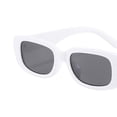 thumbnail image 5 of Rectangle Sunglasses Men Retro Style Sunglasses Eyewear Portable Lightweight Chunky Sunglasses Sun Glasses for Backpacking Stage Performance White, 5 of 8