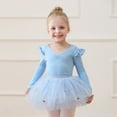 thumbnail image 2 of Girls Tracksuit Size 10 Long Sleeve Ballet Leotard for With Detachable Tutu Skirt Dance Gymnastics Performance Elegant Twirl Outfit for Recital Practice and, 2 of 7