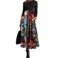 thumbnail image 2 of LYXSSBYX Womens Dresses Long Sleeve Clearance Women Autumn and Winter Casual Slim Long-Sleeved Long Bohemian Printed Dress, Fall Dresses for Women, 2 of 6