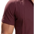 thumbnail image 4 of Mens Big & Tall Cuban Guayabera Shirt Casual Button Down Shirts Short Sleeve Summer Beach Shirts Size S-5XL Wine, 4 of 6