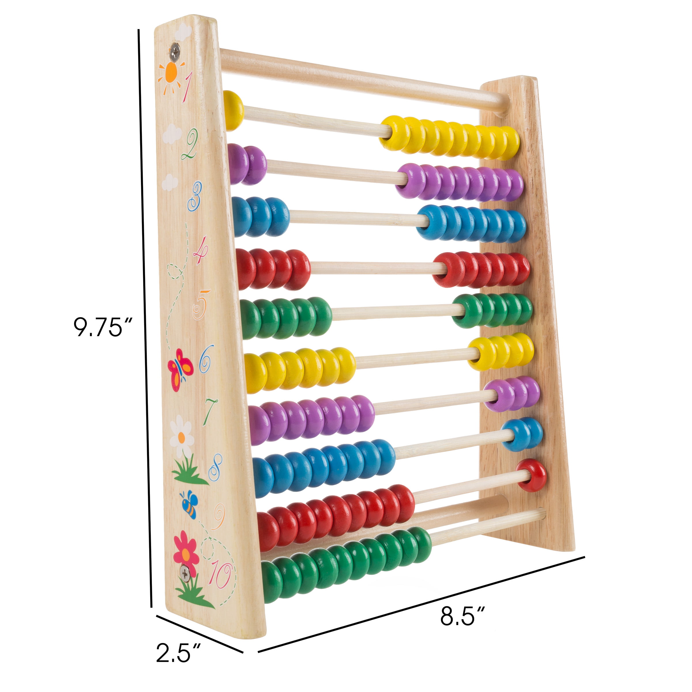 Kids Wooden Math Counting Blocks Sticks Learn Numbers Abacus Educational Toy SU 