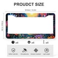 thumbnail image 3 of Colorful Forest Floral License Plate Cover 2 PCS Colorful Floral Licenses Plates Frames Front Licenses Plate Covers Car Tag Frame for Women Men US Vehicles 2 Hole Aluminum License Plate Frames, 3 of 6