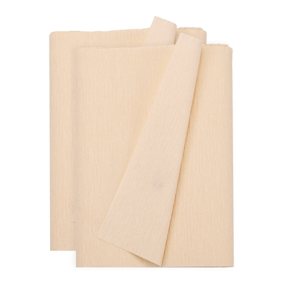 Uxcell 2pcs Crepe Paper Roll 8.2ft Long 7 Inch Wide for Wedding Ceremony Various Large Festivals Decoration, Light Champagne
