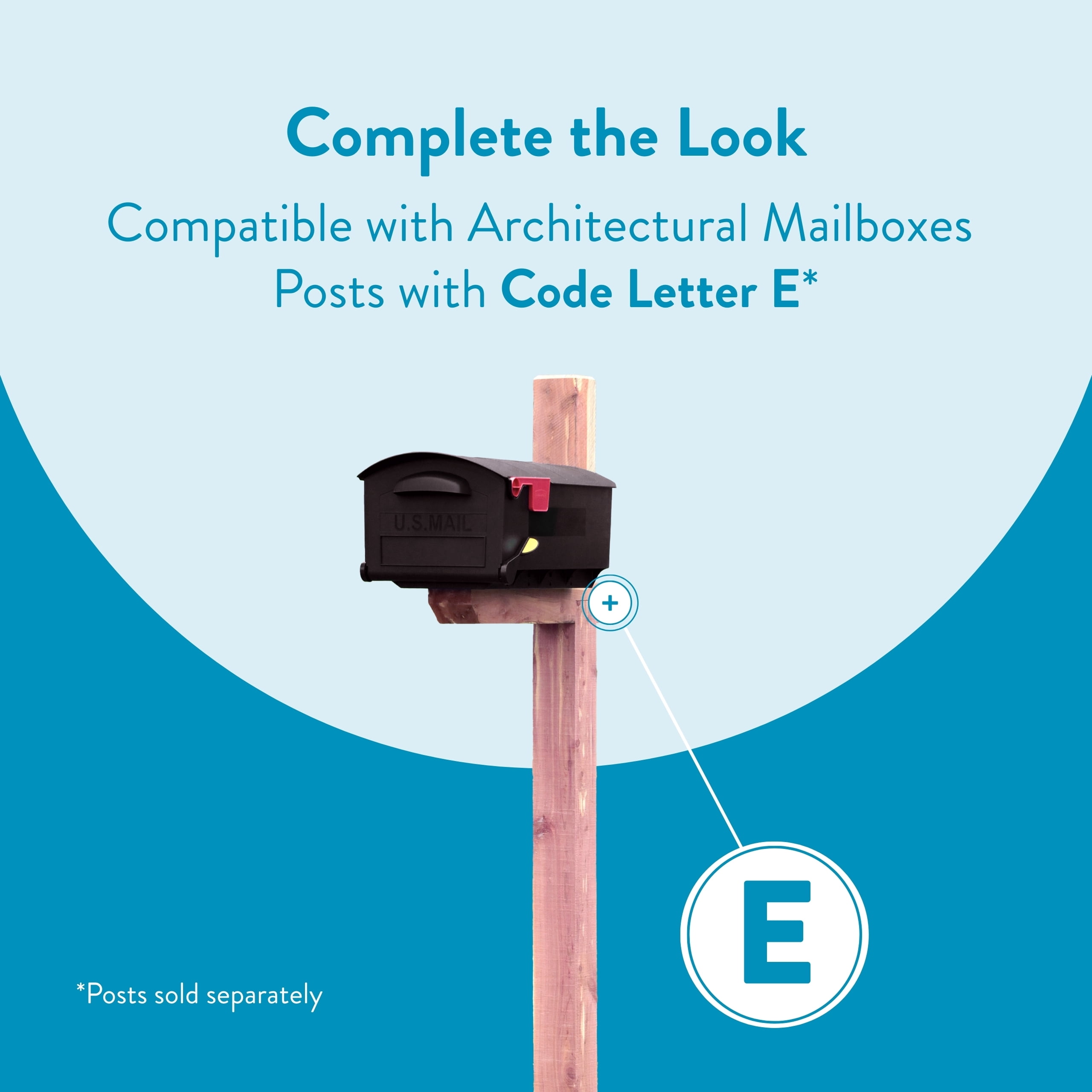 Architectural Mailboxes Patriot Plastic, Large, Post-Mount Mailbox in Black
