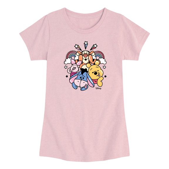 Winnie the Pooh - Silly Face Characters - Toddler Girls Fitted Short Sleeve T-Shirt