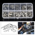 thumbnail image 3 of ZOUBAOQ 120PCS Open Retainer Type E Circlip Stainless Steel Circlip Kit Snap Retaining E-Clip Durable, 3 of 8