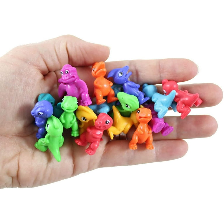 24 Colorful Cute Tiny Dinosaur Animal Figurines Mini Dino Toys Small Novelty Prize Toy Party Favors Gift Easter Egg Filler Small Novelty
