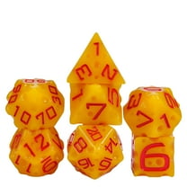 Cusdie 7-Die Cheese Dice DND Dice Set Polyhedral Dice Set D&D for Role Playing Game Dungeons and Dragons D&D Dice Pathfinder