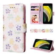 thumbnail image 3 of Compatible avec iPhone 8/7 Étui Rétro Fleur Dorée Cuir PU Portefeuille Blocage RFID, 3 of 5