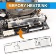 thumbnail image 2 of 2 Pcs Silver Tone Aluminum Memory Heatsink Shim Cooler Cooling Fins Memory Heat Spreader for DDR SDR RAM, 2 of 7