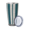 thumbnail image 2 of 20oz Car Cup Three-Piece Set Of Single Silver Edge No Smell Easy To Carry Heat Preservation For Daily Car Sports Travel Cyan Stripe_2, 2 of 8