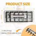 thumbnail image 2 of Triani 1Pcs Reusable Stainless Steel & Metal Ice Cube Trays Metal Ice Tray with Lever, Vintage Inspired Icecube Tray Dishwasher Safe for Bars Kitchens & Frozen Foods, 2 of 7